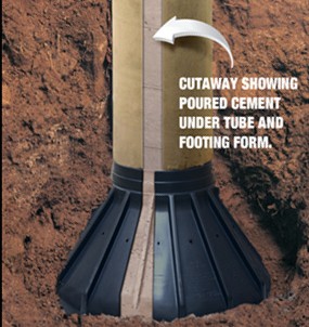 footing form & tube
